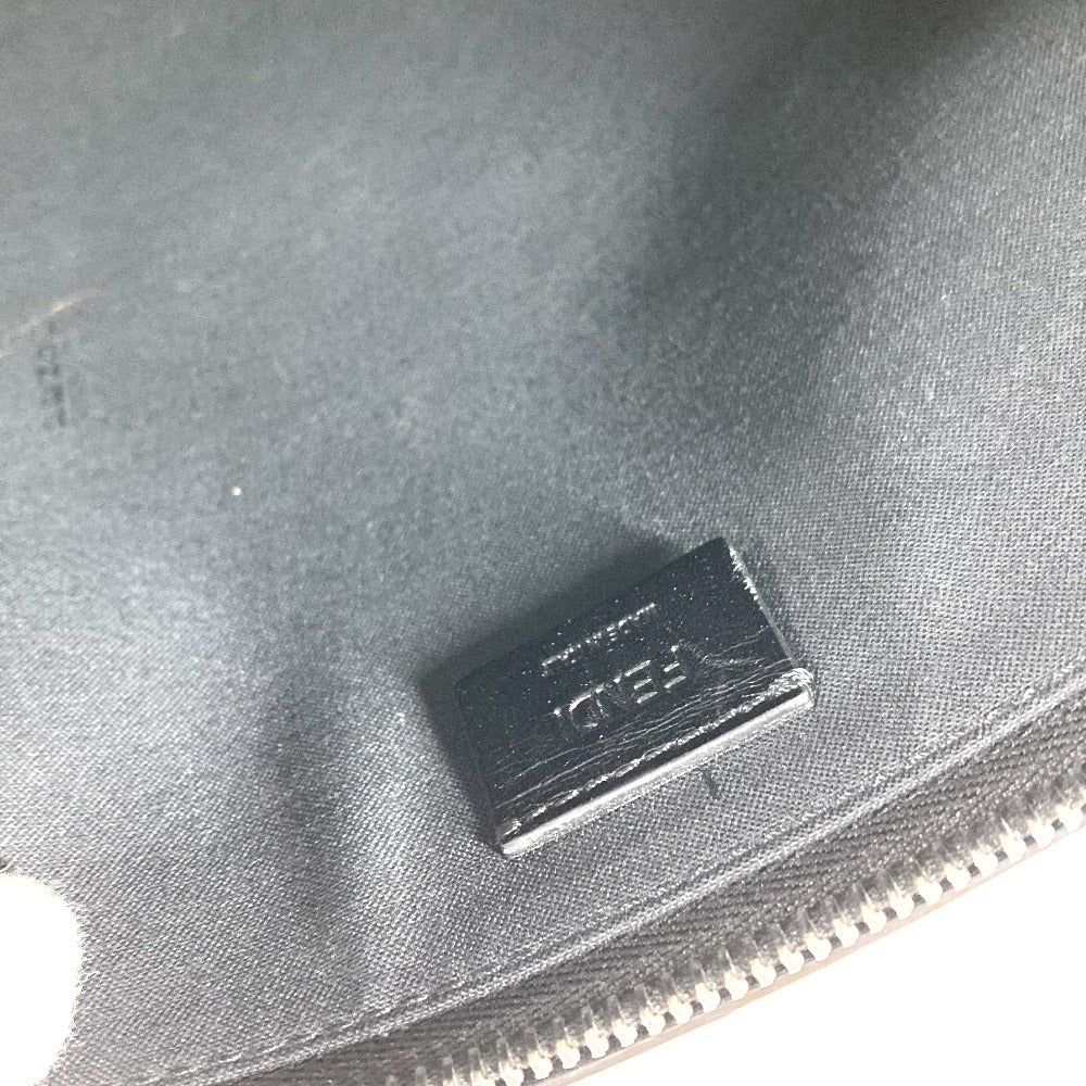 FENDI 7N0134 タロアウト Tarout コラボ ズッカ ロゴ クラッチバッグ ポーチ カバン セカンドバッグ クラッチバッグ レザー ユニセックス ホワイト