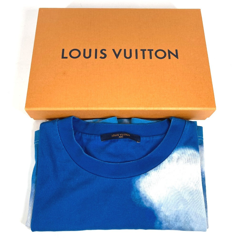 LOUIS VUITTON 1A89U6 LV logo cloud Cloud print tops apparel short sleeves RM202 Short sleeve T-shirt cotton blue/White Used