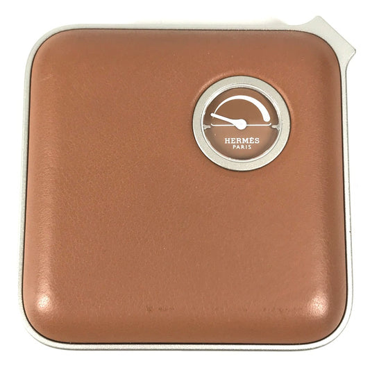 HERMES interior Volt'H Mini Charger Mobile battery Miscellaneous goods Leather Brown Used