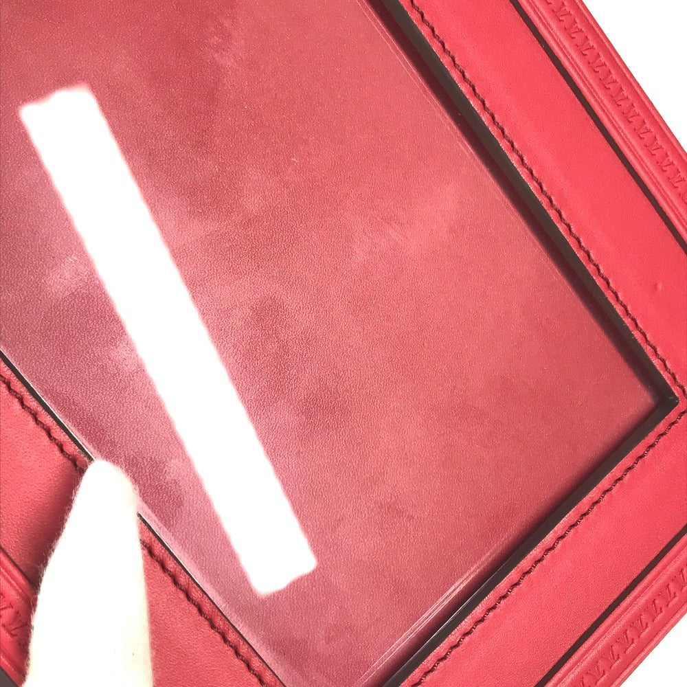 LOUIS VUITTON GI0093 LV logo photo frame photo stand Photo frame Leather Red Used