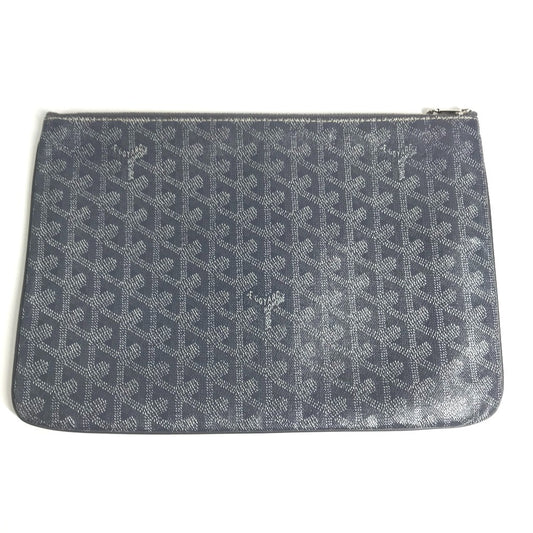 GOYARD Sena MM Sena MM Pouch Cluch Bag Bag Clutch bag PVC/Leather gray Used