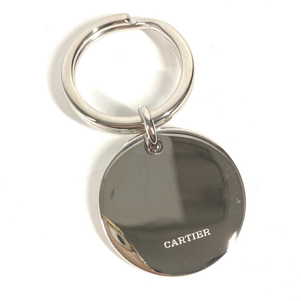 CARTIER Charm Key Holder Bag Charm Charm with full logo Necklace Choker Chain Necklace Accessory Pendant top Metal Silver Used