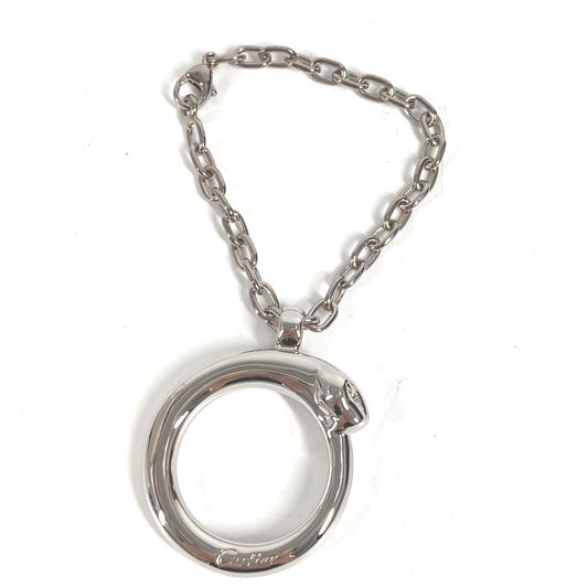 CARTIER Charm Key Holder Bag Charm Charm Logo PANTHERE Necklace Choker Chain Necklace Accessory Pendant top Metal Silver Used