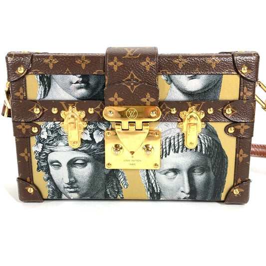 LOUIS VUITTON Fornasetti Monogram Petite Mal Petite Mal Bag Crossbody Pochette Shoulder Bag Leather / MonogramCanvas Gold/Brown Used