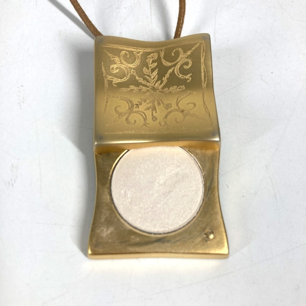 HERMES bijou parfume 24 faubourg logo Leather accessory, leather cord, leather necklace Necklace Metal Gold/Black Used