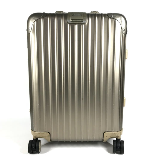 RIMOWA 920.52 suitcase Topaz Trunk 4-Wheel Travel Bag Carry Bag Titanium Gold Used