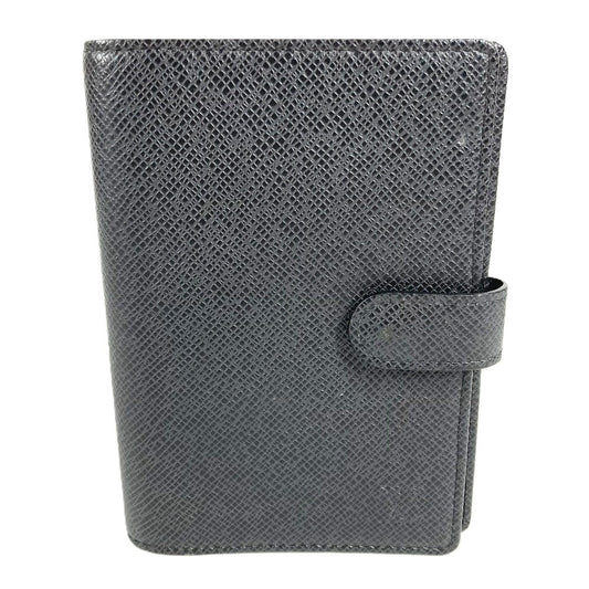 LOUIS VUITTON R20426 Taiga AgendaPM Agenda PM Stationery System Planner Diary Notebook cover Taiga Leather Ardoise Black Used