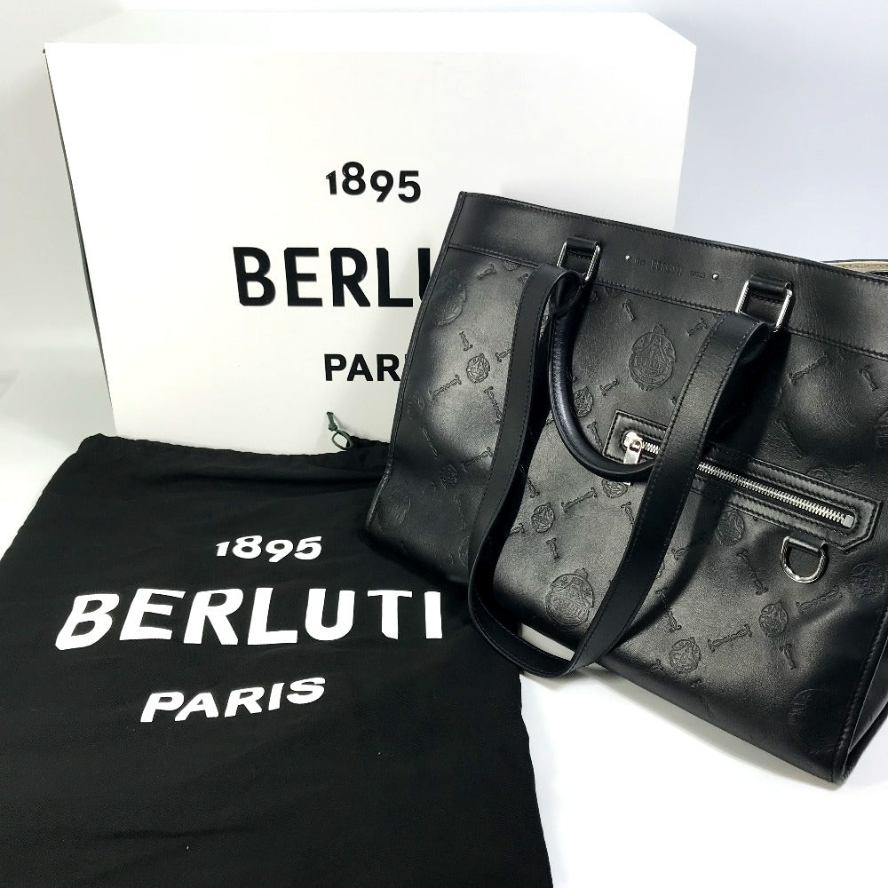 Berluti ロゴ ウリス スモール 2WAY カバン ビジネスバッグ トートバッグ レザー メンズ - brandshop-reference