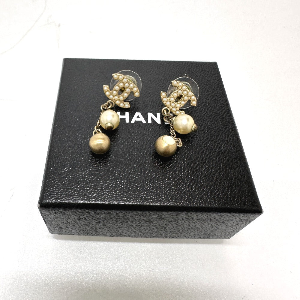 CHANEL ココマーク フェイクパール 05A ピアス GP レディース ゴールド - brandshop-reference