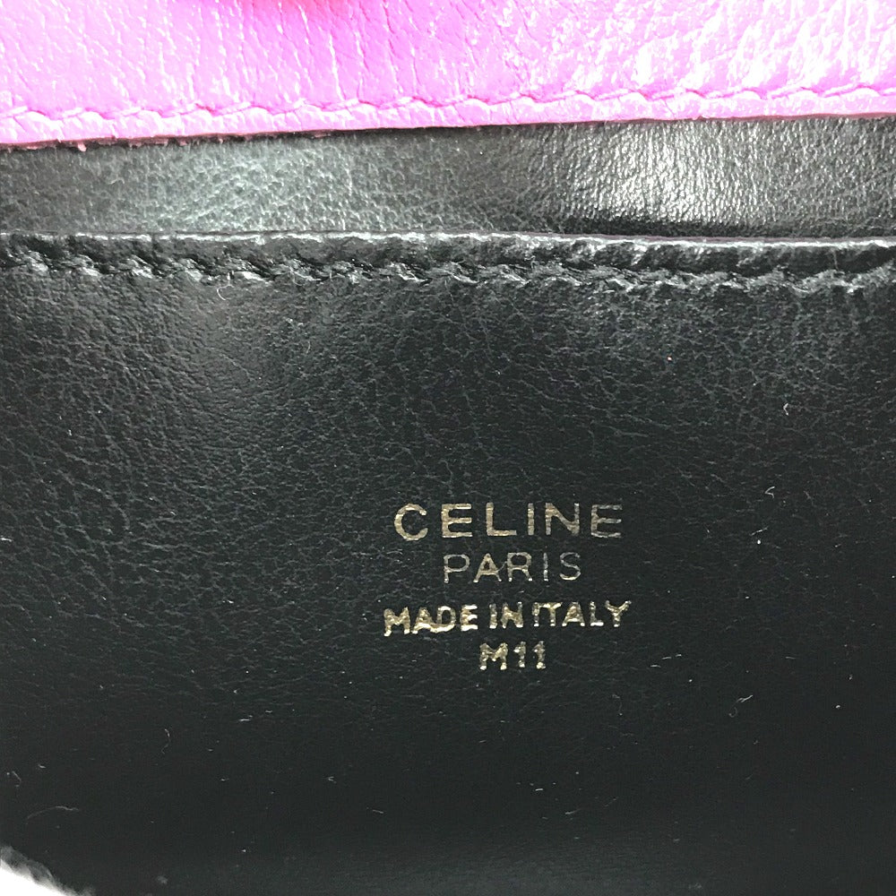 CELINE Mini Vintage Leather Handbag, Women's, Purple