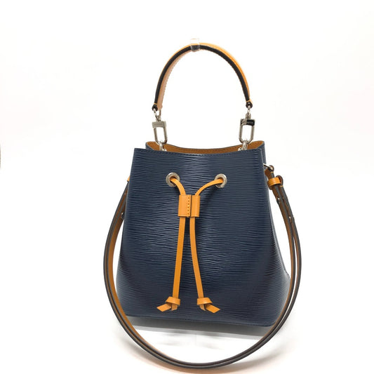 LOUIS VUITTON M53610 Epi NeoNoe Two-Tone Bag, Shoulder Bag, Epi Leather, Women's, Indigo/Saffron, Navy