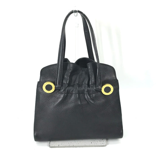 BVLGARI BVLGARI BVLGARI Handbag Bag Tote Bag Leather Women's Black