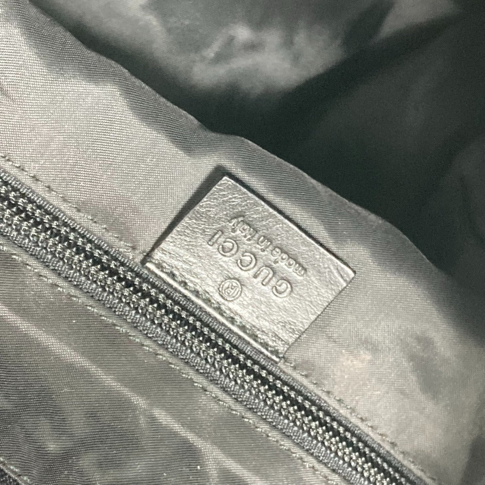 GUCCI 019.0585 ロゴ バックパック リュックサック ナイロン/レザー メンズ ブラック
