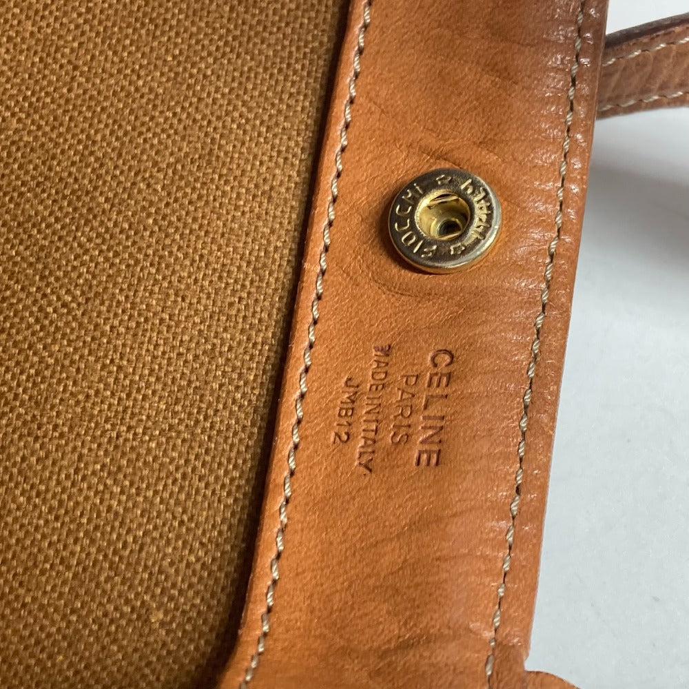 CELINE Vintage Macadam Vertical Tote Bag, Shoulder Bag, PVC/Leather, Women's, Brown