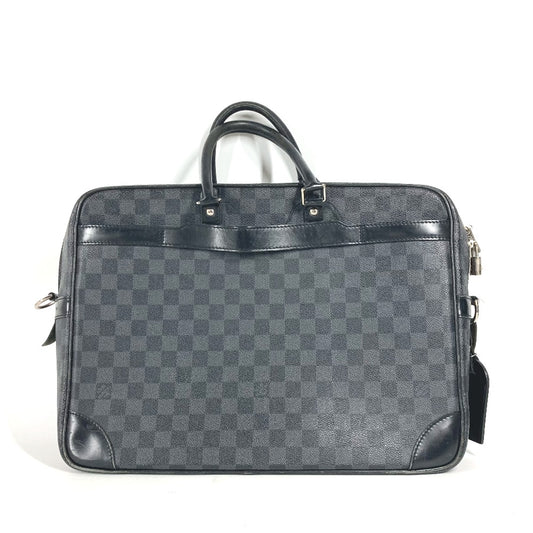 LOUIS VUITTON N41123 Damier Graphite Porte-Document Voyage GM PDV Handbag, Tote Bag, Business Bag, Damier Graphite Canvas, Men's, Black