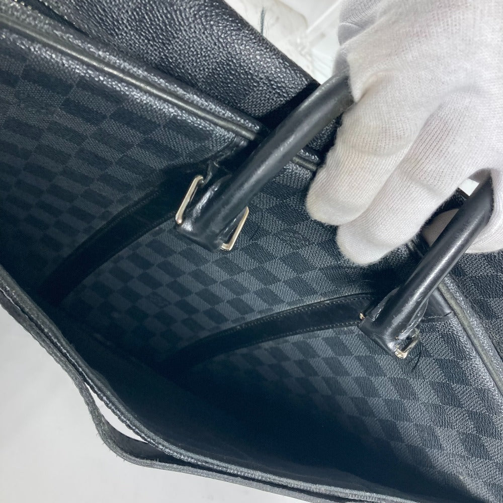LOUIS VUITTON N41123 Damier Graphite Porte-Document Voyage GM PDV Handbag, Tote Bag, Business Bag, Damier Graphite Canvas, Men's, Black