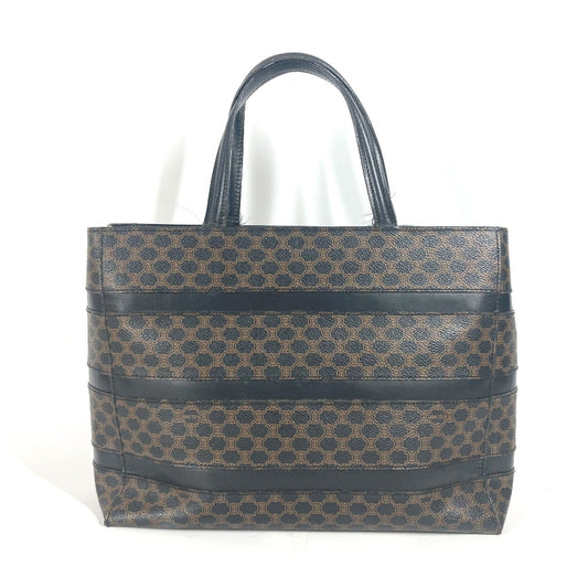 CELINE ヴィンテージ マカダム カバン ハンドバッグ 肩掛け ショルダーバッグ トートバッグ レザー レディース - brandshop-reference