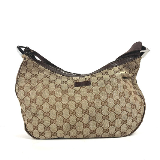 GUCCI 122790 GG Canvas/Leather Crossbody Shoulder Bag, Beige, Unisex