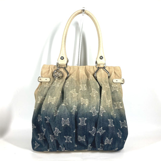 CELINE マカダム ロゴ デニム グラデーション カバン ショルダーバッグ トートバッグ レザー/キャンバス レディース - brandshop-reference