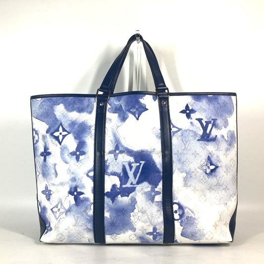 LOUIS VUITTON M45755 モノグラムウィークエンド トート GM トートバッグ カバン 肩掛け ショルダーバッグ モノグラムキャンバス メンズ ブルー - brandshop-reference