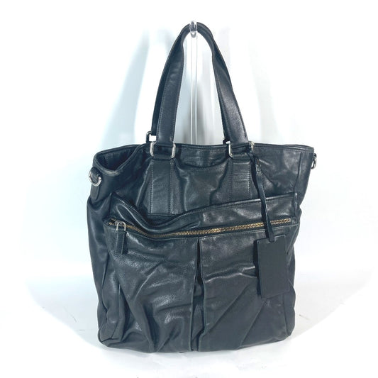 PRADA VA0942 ロゴ 縦型 トートバッグ カバン 肩掛け ショルダーバッグ レザー レディース - brandshop-reference