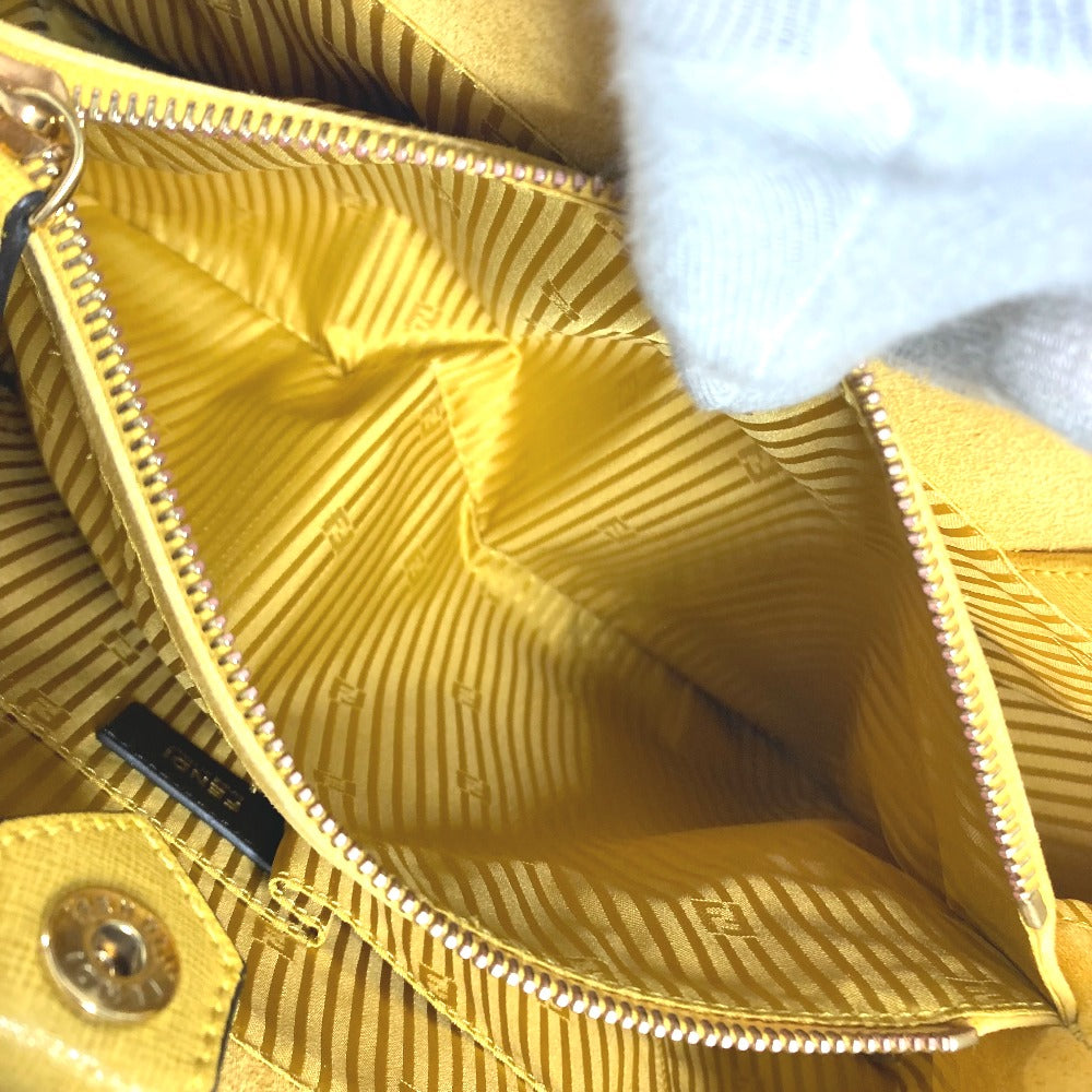 FENDI 8BH250 肩掛け ショルダーバッグ トートバッグ トゥジュール 2WAYバッグ ハンドバッグ レザー レディース イエロー - brandshop-reference