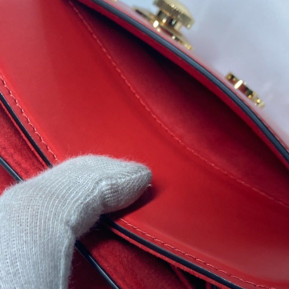 LOUIS VUITTON M82215 LVロゴ Sロックバッグ XL カバン 斜め掛け 2WAYバッグ ハンドバッグ ショルダーバッグ レザー レディース ルージュ レッド系