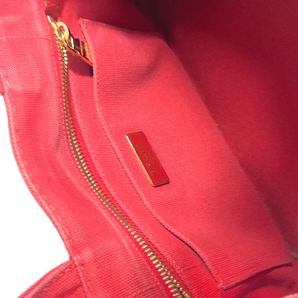 PRADA ロゴ カナパ SS MINI ミニ カバン トートバッグ ハンドバッグ キャンバス レディース レッド - brandshop-reference