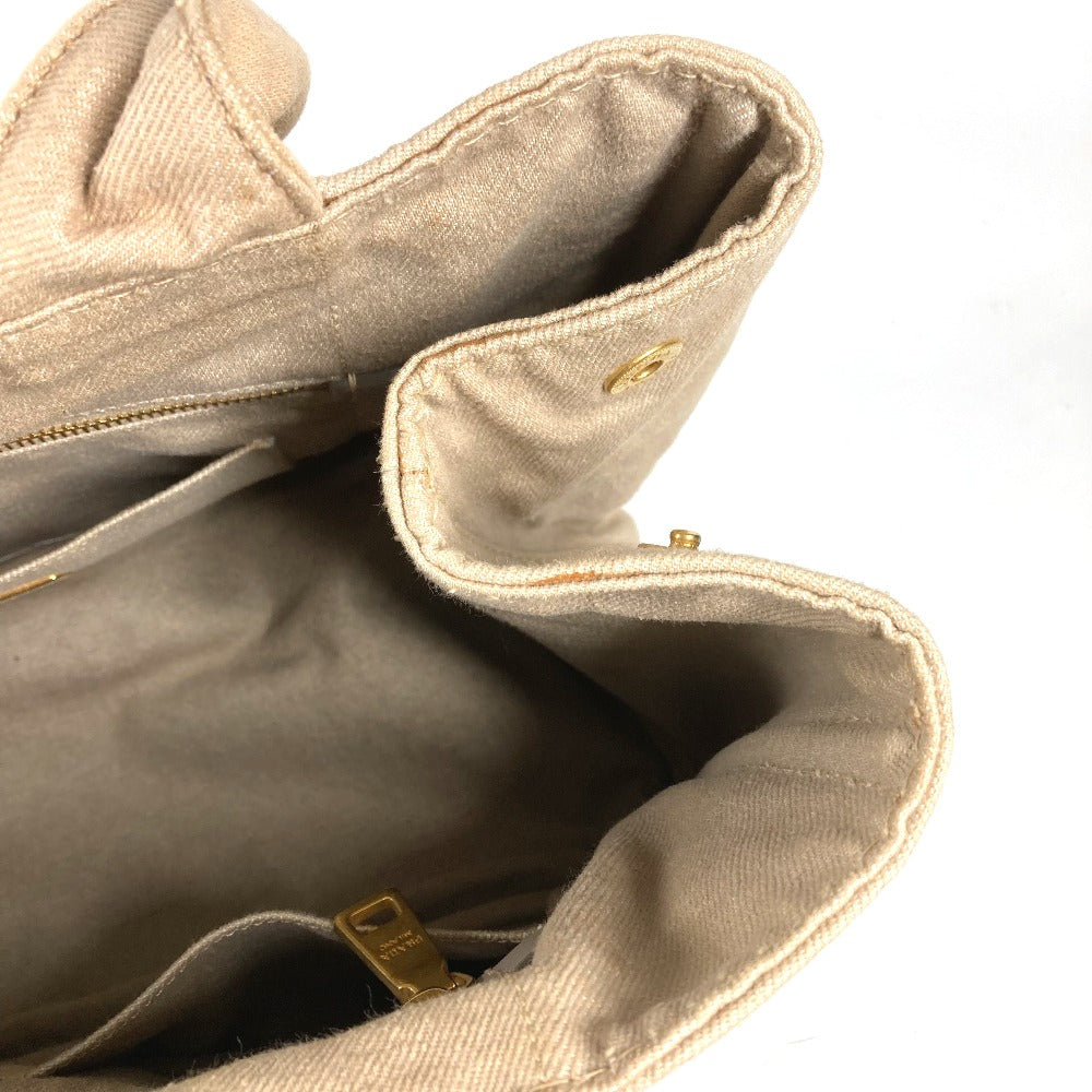 PRADA トートバッグ カナパ M ロゴ カバン 肩掛け ショルダーバッグ ハンドバッグ キャンバス レディース ベージュ - brandshop-reference