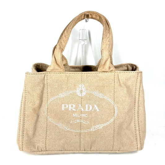 PRADA トートバッグ カナパ M ロゴ カバン 肩掛け ショルダーバッグ ハンドバッグ キャンバス レディース ベージュ - brandshop-reference