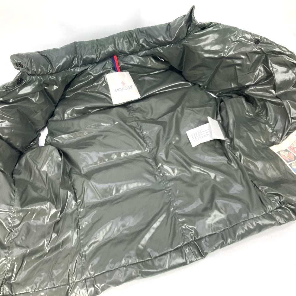 MONCLER logo patch apparel, nylon down vest, outerwear, women's, khaki