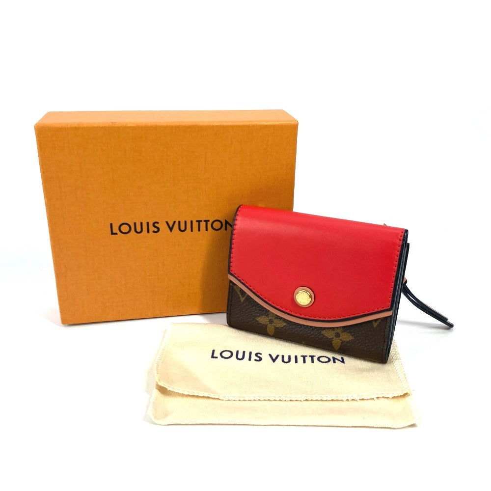 LOUIS VUITTON M63904 Monogram Portefeuille Tuileries Compact Trifold Wallet in Monogram Canvas, Women's, Red