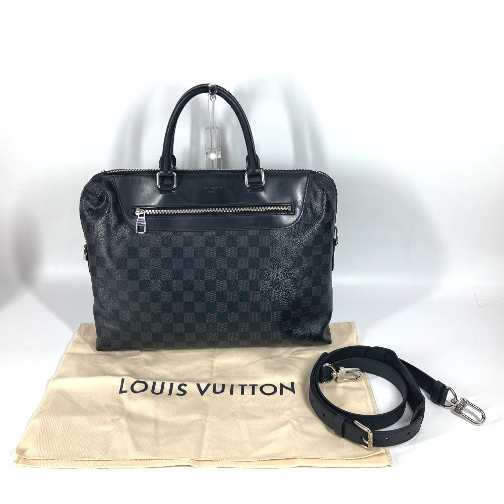 LOUIS VUITTON N48260 Damier Graphite PDJ NM Briefcase, 2-Way Bag, Shoulder Bag, Business Bag, Damier Graphite Canvas, Men's, Black