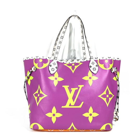 LOUIS VUITTON M44588 モノグラムジャイアント ネヴァーフルMM カバン トートバッグ 肩掛け ポーチ付き ショルダーバッグ モノグラムジャイアントキャンバス レディース パープル系 - brandshop-reference