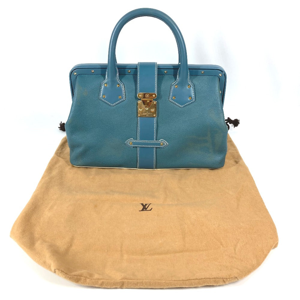 LOUIS VUITTON M91807 スハリ アンジェニュー PM カバン トートバッグ スタッズ ハンドバッグ スハリレザー レディース ブルー