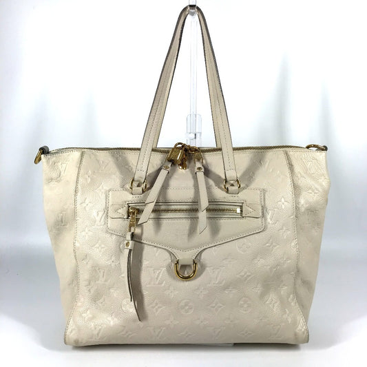LOUIS VUITTON M93411 Monogram Empreinte Lumineuse PM Tote Bag, Shoulder Bag, Monogram Empreinte Leather, Unisex, Neige/White