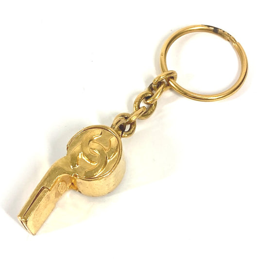 CHANEL 97A CC ココマーク ホイッスル 笛 バッグチャーム キーリング キーホルダー メタル レディース ゴールド - brandshop-reference