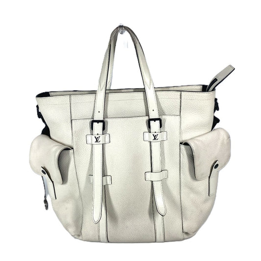 LOUIS VUITTON M58477 モノグラム クリストファートート カバン 2WAYバッグ トートバッグ 斜め掛け ショルダーバッグ トリヨンレザー ユニセックス ブロン ホワイト