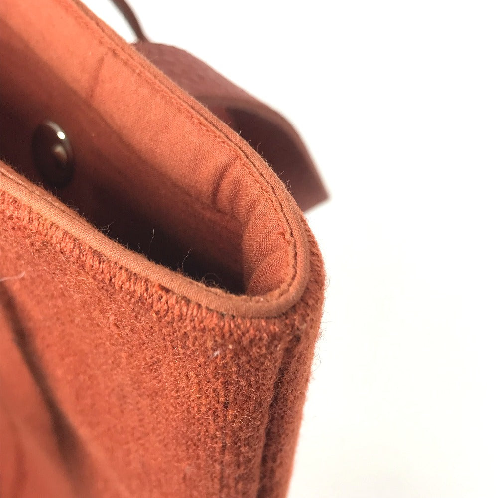 HERMES Amedaba PM Tote Bag, Mini Tote, Handbag, Wool, Women's, Orange