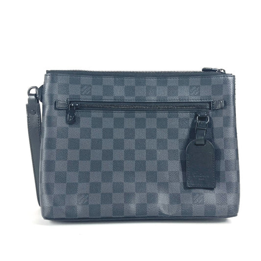 LOUIS VUITTON N40505 ダミエグラフィット テイクオフ・ポーチ ポーチ カバン セカンドバッグ ストラップ付 クラッチバッグ ダミエグラフィットキャンバス ユニセックス ブラック