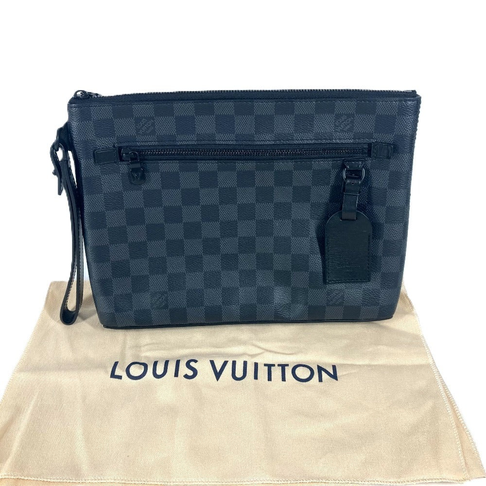 LOUIS VUITTON N40505 ダミエグラフィット テイクオフ・ポーチ ポーチ カバン セカンドバッグ ストラップ付 クラッチバッグ ダミエグラフィットキャンバス ユニセックス ブラック - brandshop-reference