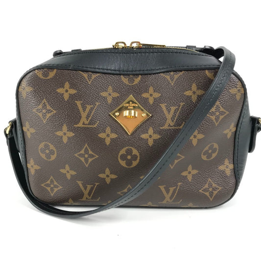 LOUIS VUITTON M43555 Monogram Saintonge Crossbody Pochette Shoulder Bag in Monogram Canvas, Women's, Noir Black