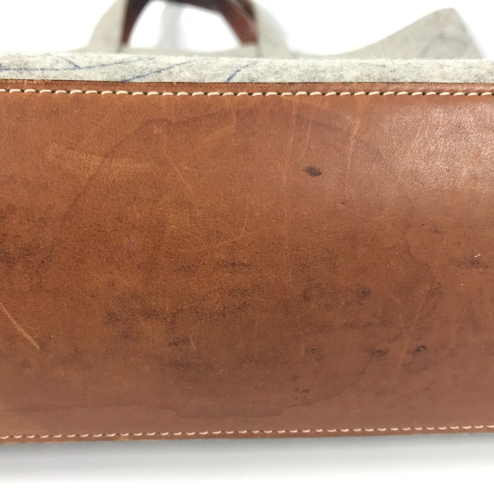 HERMES ショルダーバッグ 肩掛け カリミGM カバン ショルダーバッグ ポーチ付き トートバッグ フェルト レディース グレー