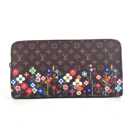 LOUIS VUITTON M14162 Japan-exclusive LV x TM Zippy Wallet Monogram Takashi Murakami Round Zip Long Wallet Monogram Canvas Unisex Brown