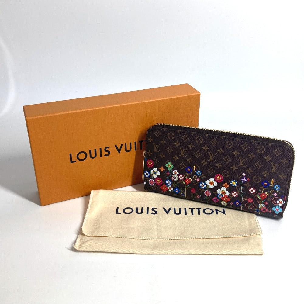 LOUIS VUITTON M14162 日本限定 LV × TM ジッピー・ウォレット モノグラム 村上隆 ラウンドファスナー 長財布 モノグラムキャンバス ユニセックス ブラウン