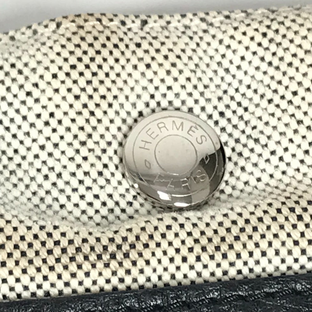 HERMES サックアーネMM カバン 肩掛け トートバッグ ハンドバッグ コットン ユニセックス ブラック - brandshop-reference