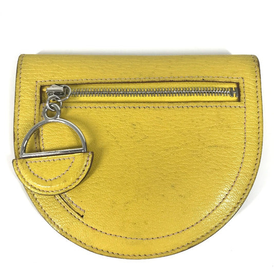 HERMES In the Loop Compact Wallet, Bifold Wallet, Coin Case, Leather, Unisex, Yellow