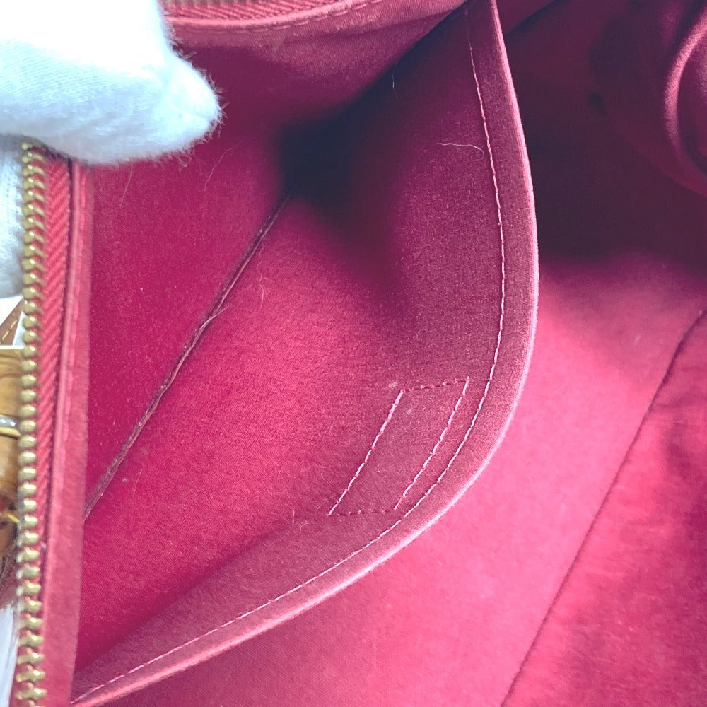 Louis Vuitton M93507 Monogram Vernis Rosewood Avenue Bag bahu Beg Monogram Vernis Canvas Wanita Pomme D'Amour Merah