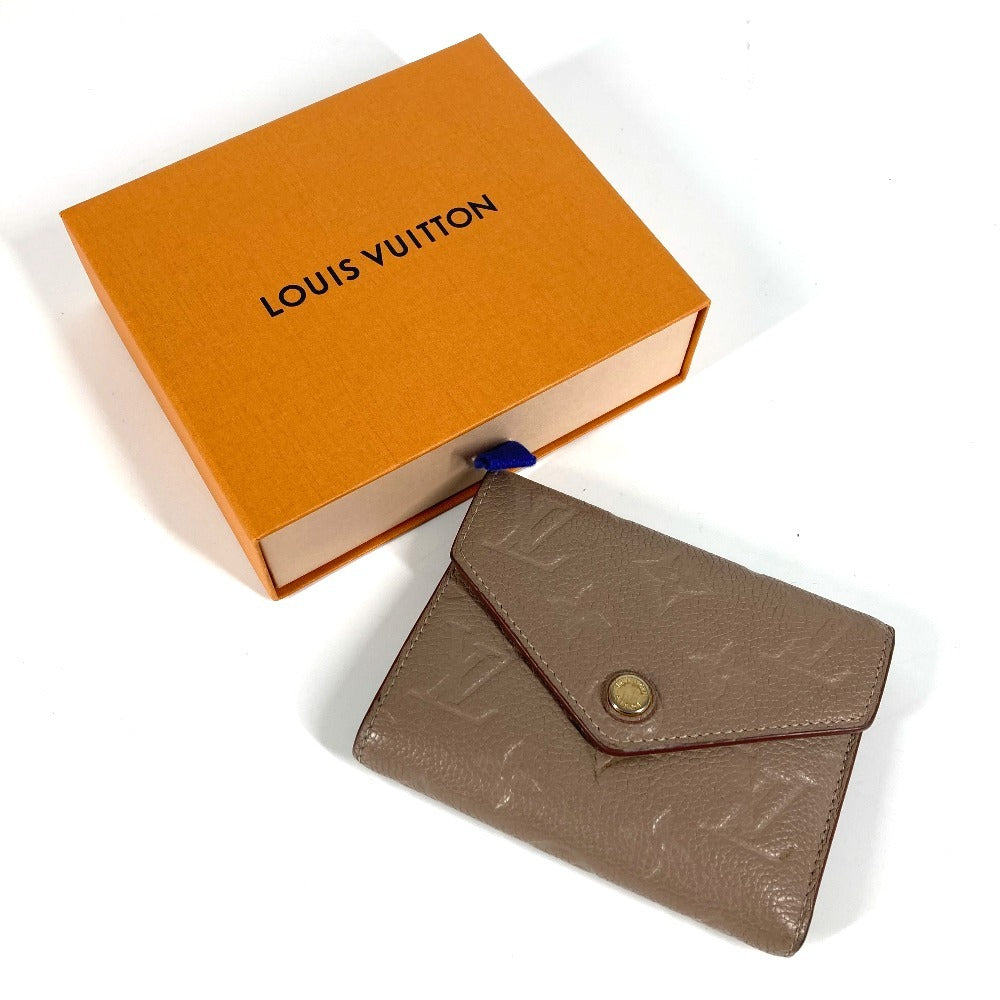 LOUIS VUITTON M63529 モノグラムアンプラント ポルトフォイユヴィクトリーヌ コンパクトウォレット 3つ折り財布 モノグラムアンプラントレザー ユニセックス ヴィゾン ベージュ