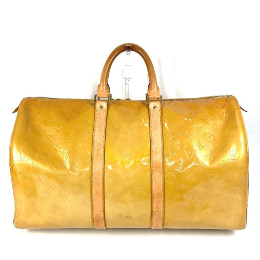 LOUIS VUITTON M91000 Monogram Vernis Mercer Bag Bolsa de viaje Bolsa de viaje Boston Bag Monogram Vernis Canvas Unisex Beige